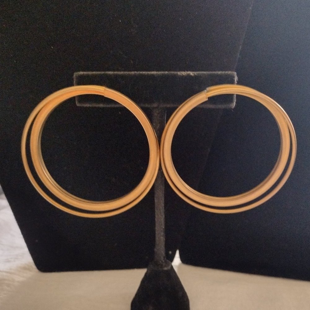 Metallic Big Hoop Earrings